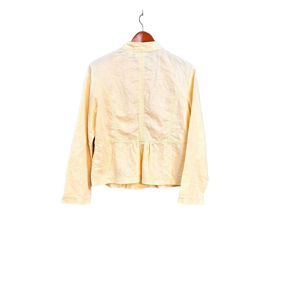 Chicos Cottagecore Yellow Button Down Jacket Size… - image 2